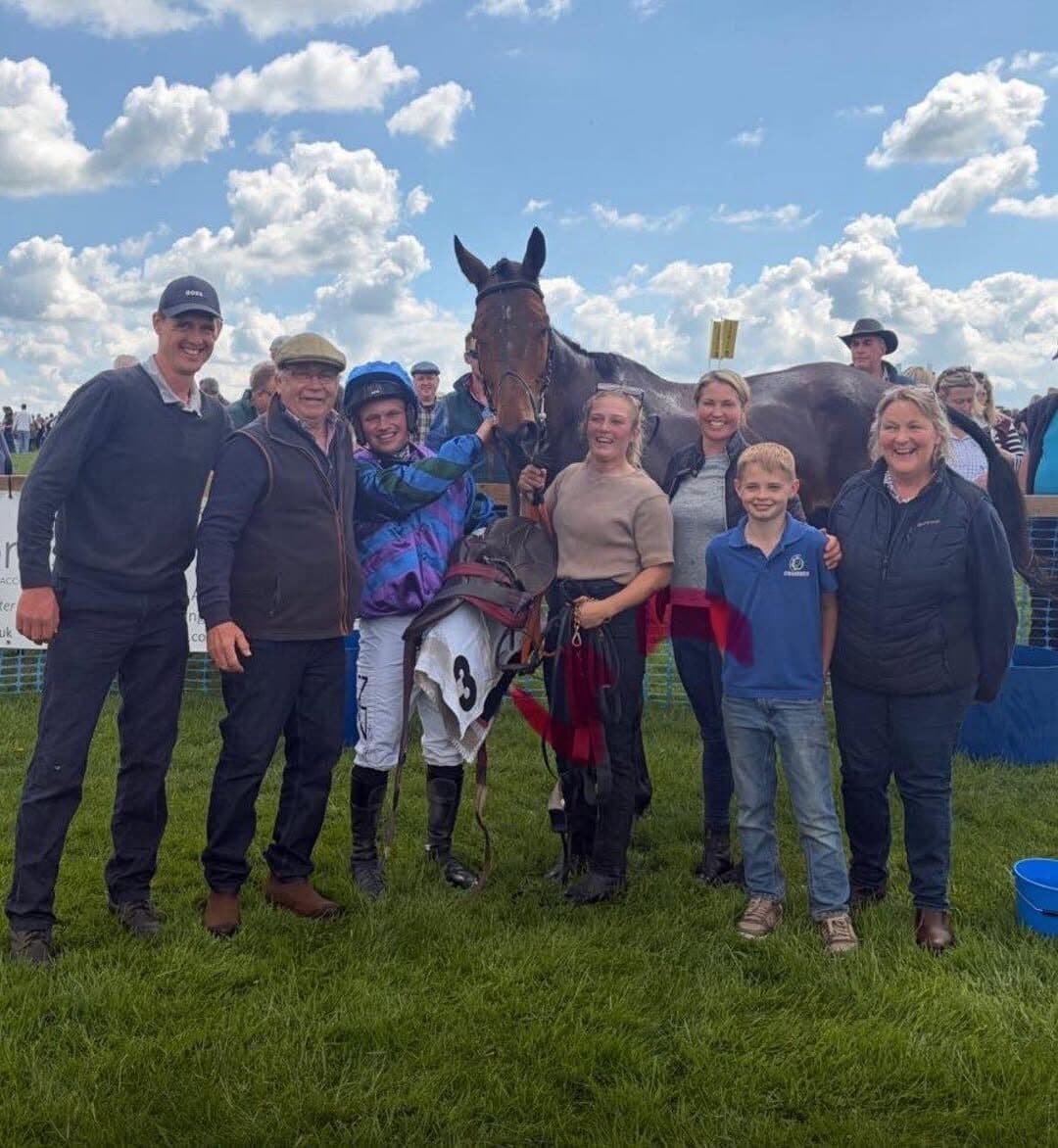 The Tickle family and connections celebrating a winner