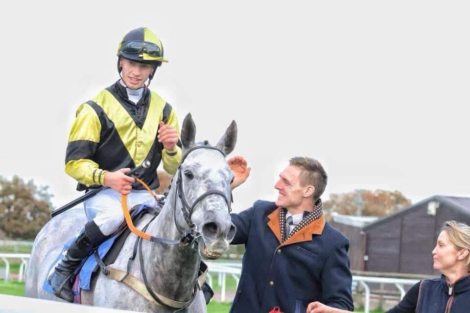 Joe Tickle Racing celebrating in the winner's enclosure